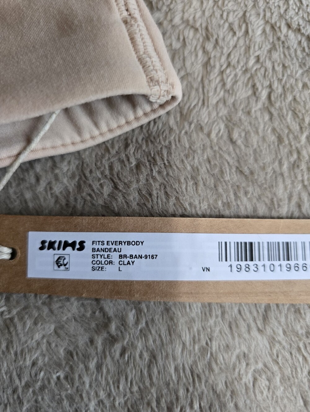 Skims Fits Everbody Bandeau Clay Size Large - Picture 7 of 10